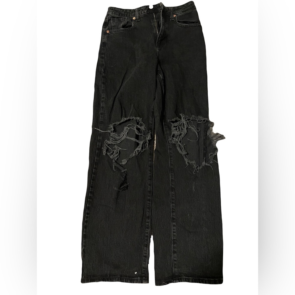 Wild Fable black baggy high rise ripped jeans